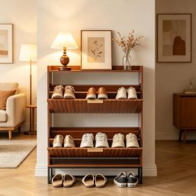 Minimalist Design Shoe Storage Cabine With Space-Saving And Adjustable Shelves For Living Room