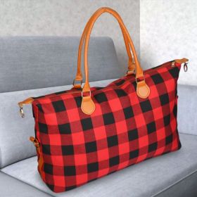 1Pc Women Duffle Bag Travel Luggage Bags Weekend Overnight Bag Tote Bags Shoulder Handle Bags Portable Diaper Bag (Option: Red)