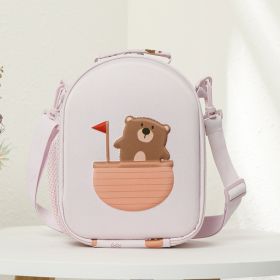 Cute Lunch Insulated Bag, Portable Outdoor Makeup Bag, Insulated And Cold, Suitable For Holding Lunch And Cold Drinks, Also A Cute Backpack For Childr (Option: Light Purple)