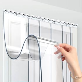 PVC Strip Door Curtain 7.87Inch Width 1.5mm Thickness 3Pcs Set Cold Air Isolation Dustproof Energy Saving Plastic Door Screen For Warehouse Garage Sho (Option: 102inch)