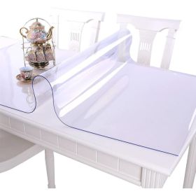 1.5mm Thick Clear Table Cover Protector Table Cover Rectangle PVC Clear Table Protector Desk Protector Mat For Dining Room Table. (Option: 1.5mm-42x71inches)